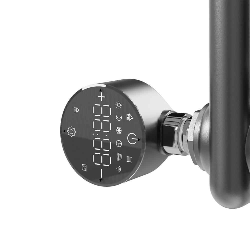 1200w Wall Mounted Electric Radiator Heater With Thermostat, Wifi & App Control, Child Lock, Ipx4 Waterproof, 119cm X 60cm | Grey