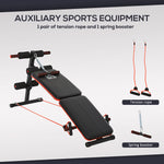 Foldable Sit Up Bench With Arm Pulling Rope | Black