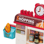 Children Pretend Supermarket Shopping Playset 38pcs Toy Accessory Set | Red