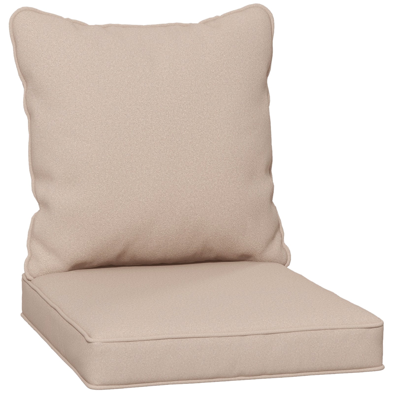 One-piece Outdoor Back And Seat Cushion For Garden | Beige