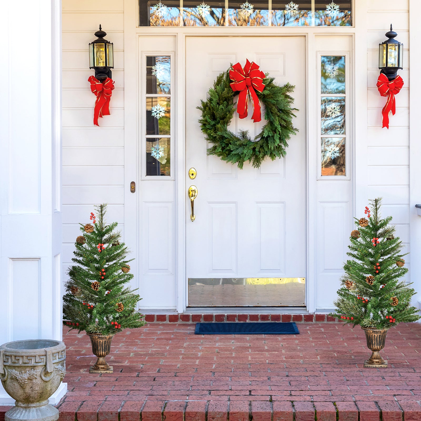 2 Piece 3ft Porch Christmas Tree, Décor