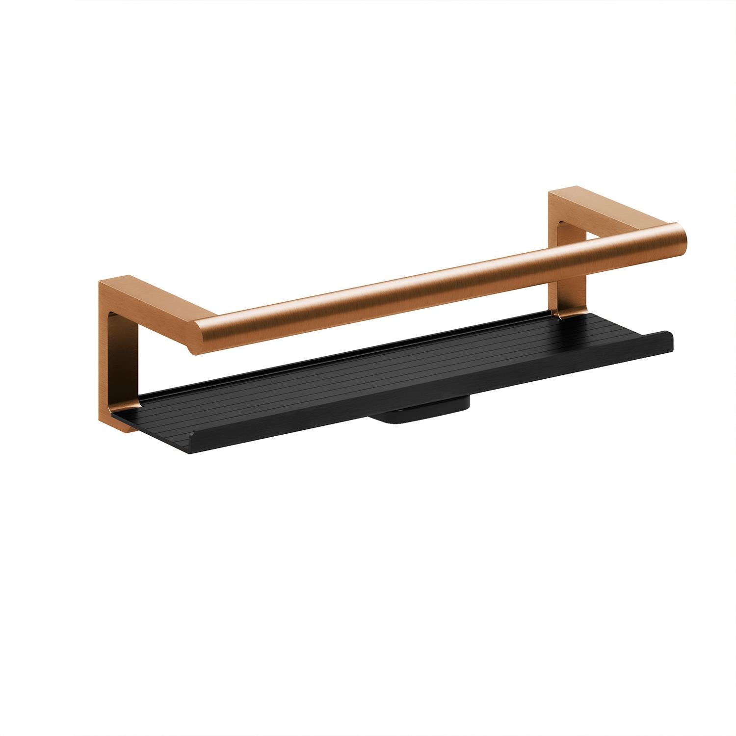 Bathroom Shelf, Organizer, Glass Wiper Copper Pvd Architect S+ Collection