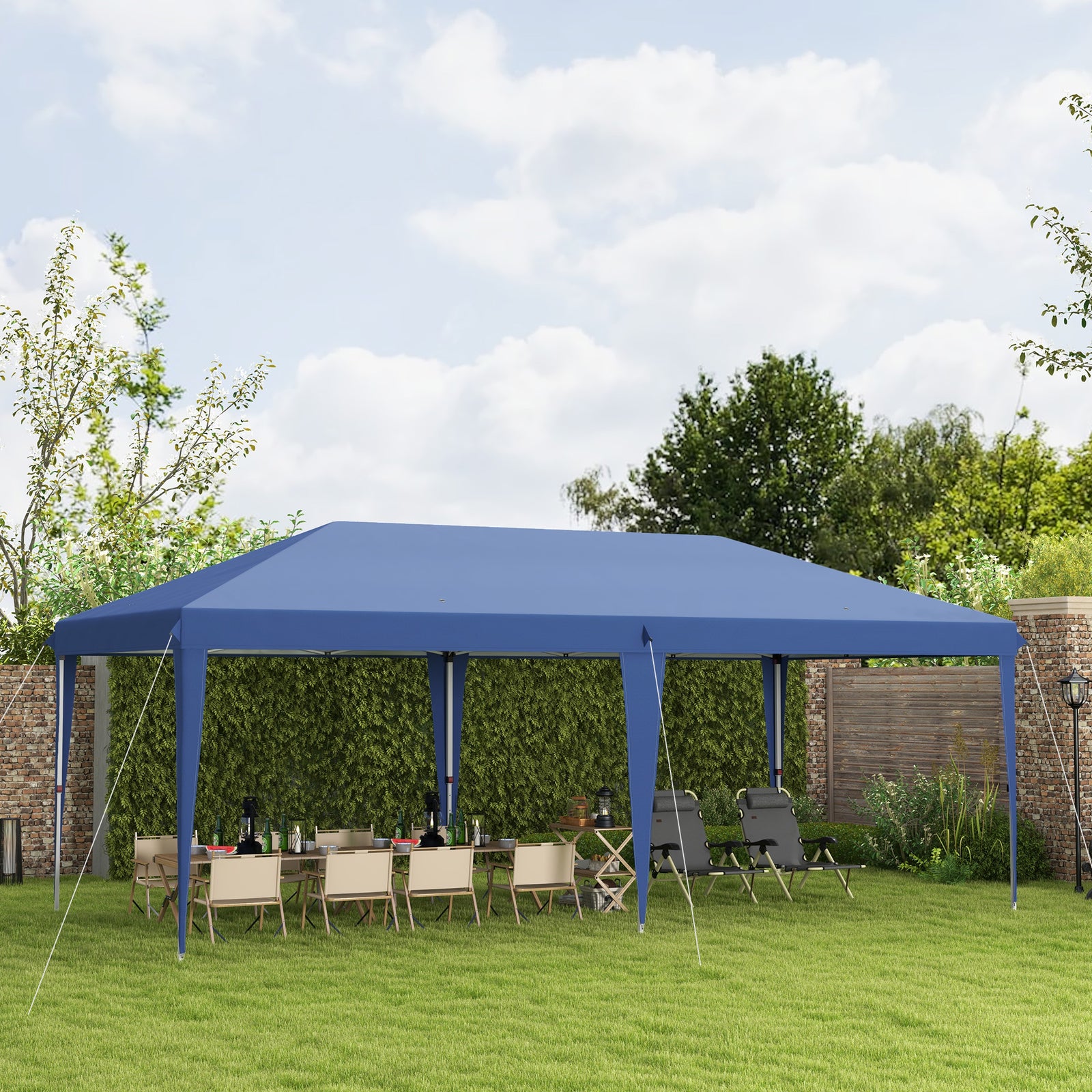 3 X 6 M Pop Up Gazebo Patio Party Event Heavy Duty Canopy | Blue
