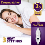 Electric Blanket Heated Fully Fitted Underblanket 3 Heat Settings, Machine Washable | Single | White