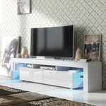 Nova Tv Unit 200cm With Led Lights | White