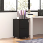 Steel File Cabinet With Lock And Hanging Bar For Letter A4 | One Size | Black