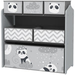 Kids Storage Units With 6 Boxes, Childrens Toy Storage Organiser | Grey