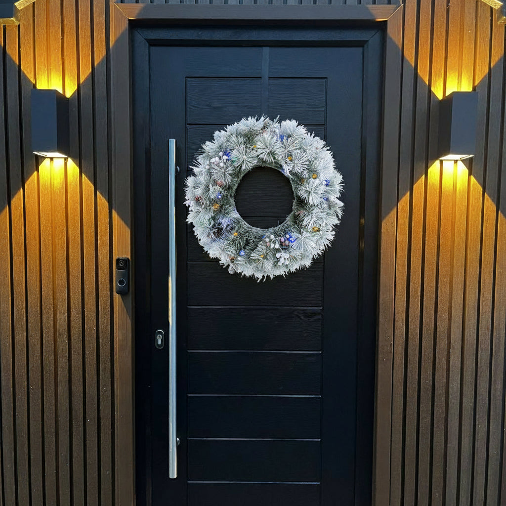 Indoor & Outdoor Living Aurora Winter Glow Christmas Wreath
