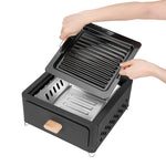 Living and Home Portable Metal Bbq Grill & Tea Stove With Foldable Legs