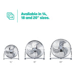 Chrome Floor Fan - 18"