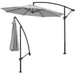 3m Cantilever Garden Parasol With Crank Handle | One Size | Light Grey