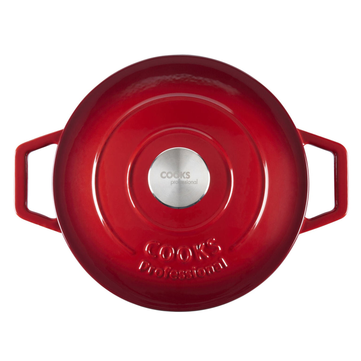 Cooks Professional 5 Piece Cast Iron Casserole Dish, Frying Pan & Skillet Set