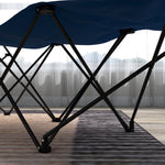 Foldable Sun Lounger W/ Side Pocket & Headrest