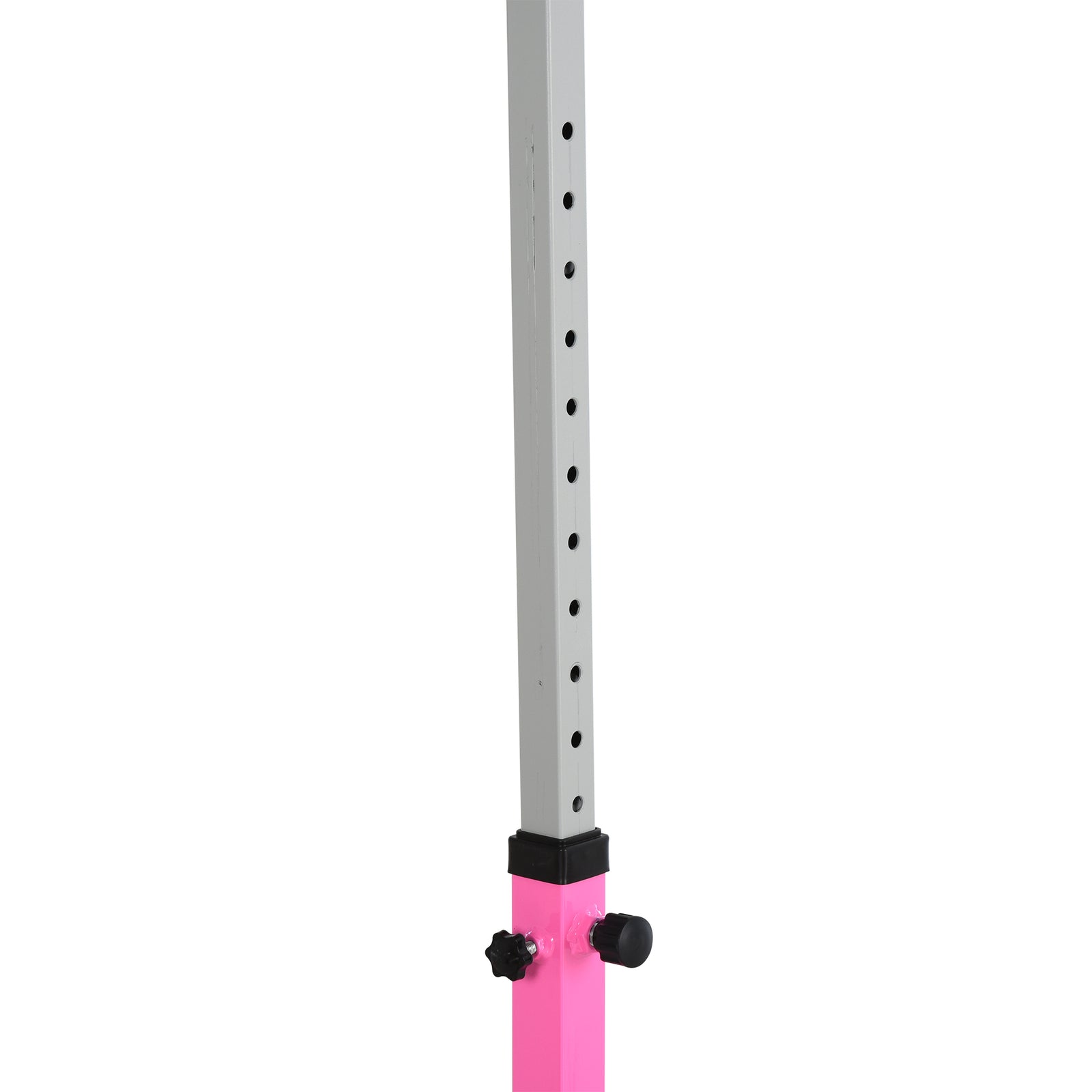 Adjustable Kids Gymnastics Bar Horizontal Training Steel Frame Wood | Pink