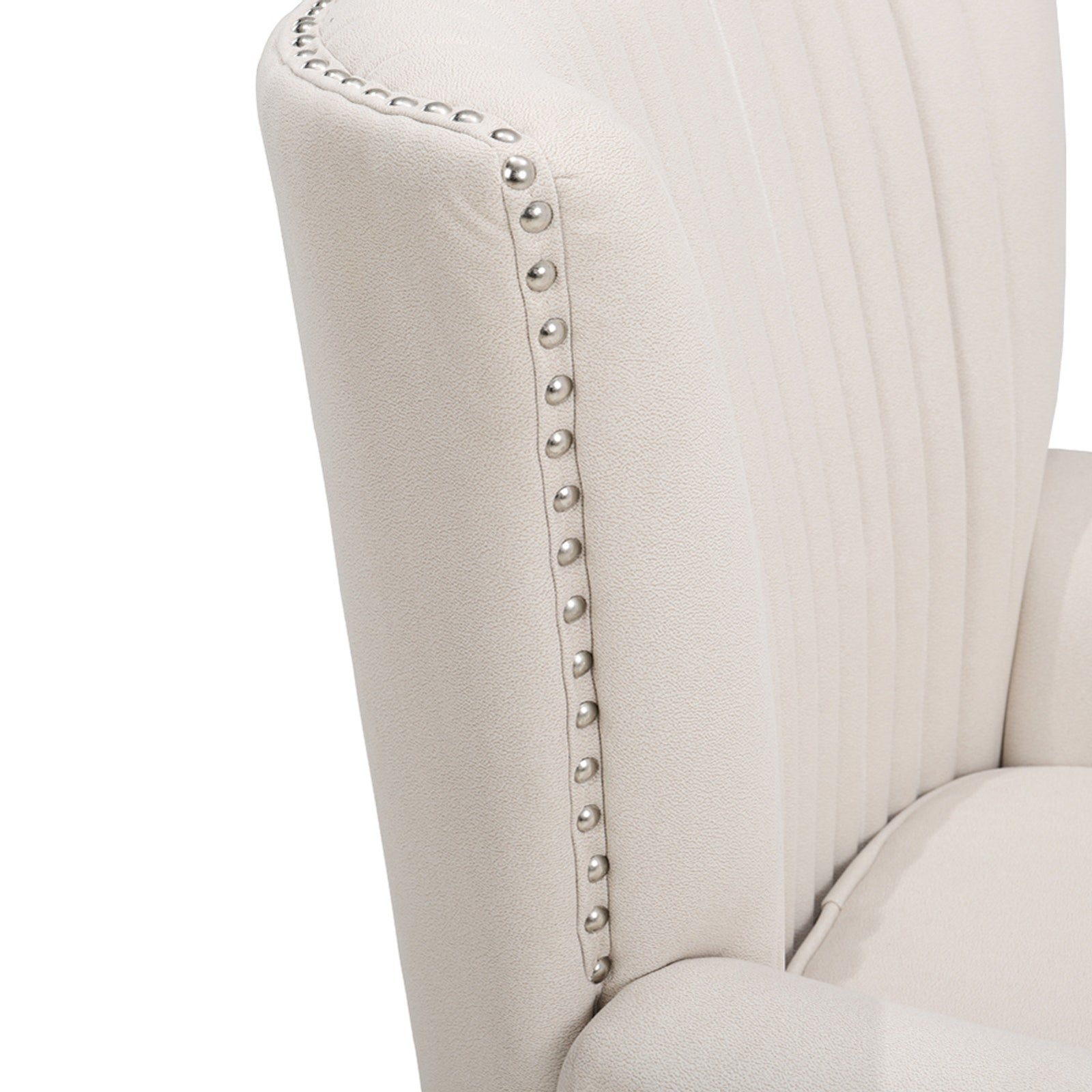 Breeins Vertical Channel Tufted Armchair With Nailhead Trim