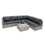 Rattan Modular 7 Piece Furniture Set | Grey