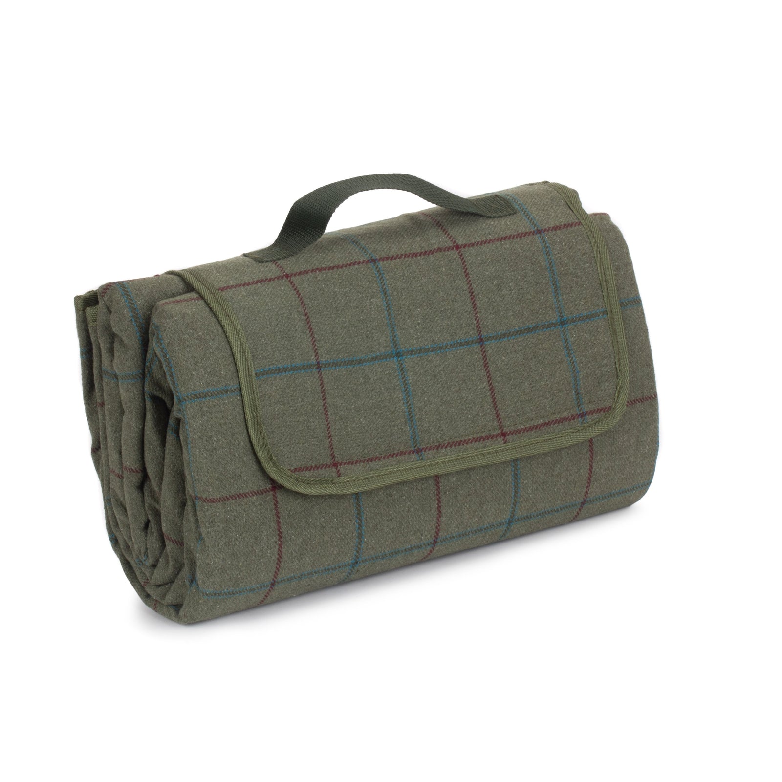 Luxury Green Tweed Picnic Blanket