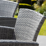 Covea Dark Grey Rattan Lounge Set - 2 Seat Sofa, 2 X Chairs + Table