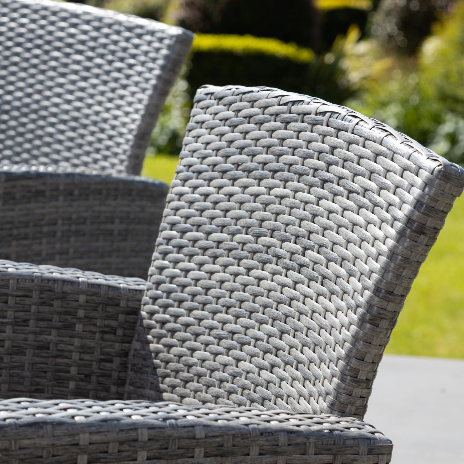 Covea Dark Grey Rattan Lounge Set - 2 Seat Sofa, 2 X Chairs + Table