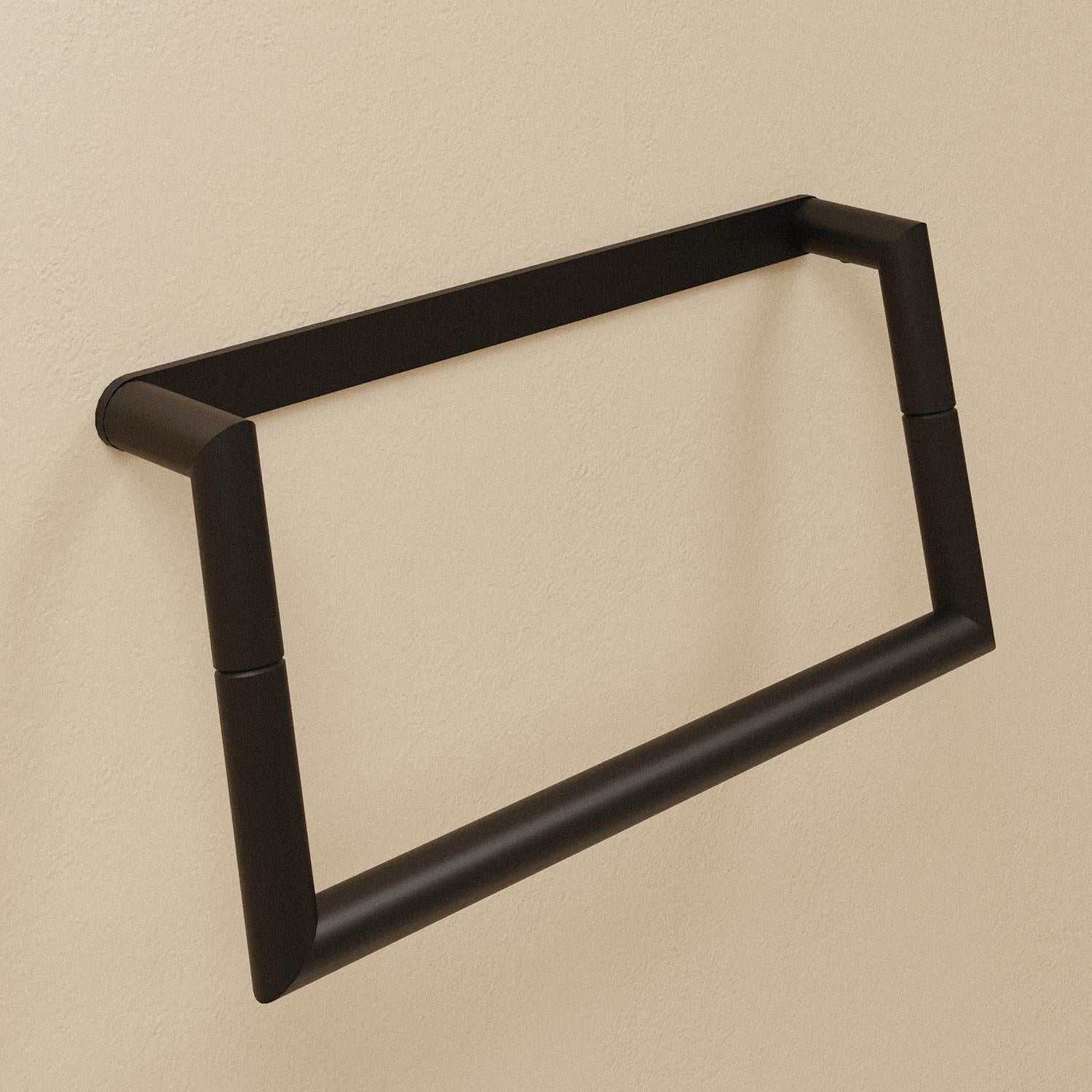 Towel Rack, Matt Black, Micra Collection