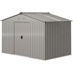 9 X 6ft Galvanised Garden Storage Shed With Sliding Door