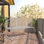 2-seat Rocking Chair Patio Bench, Antique Metal