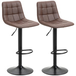Adjustable Counter Barstools With Footrest | Brown