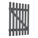 0.9m W x 0.9m-1.8m H Garden Wood Fence Gate With Latch | Small | Grey