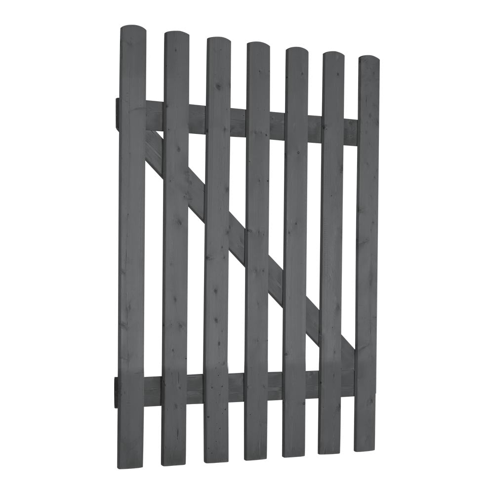 0.9m W x 0.9m-1.8m H Garden Wood Fence Gate With Latch | Small | Grey