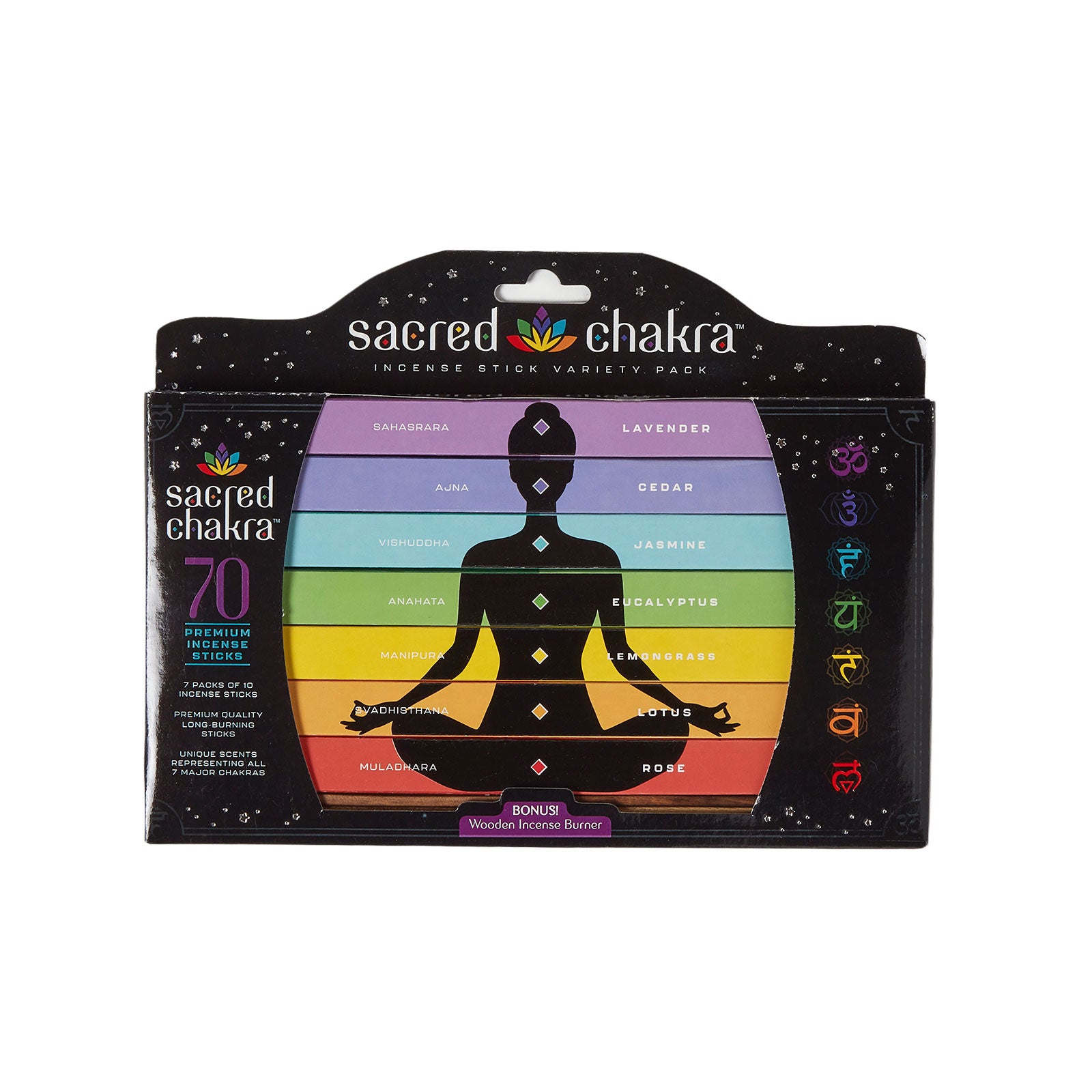 HOMESCAPES Chakra Incense Sticks Gift Set Wooden