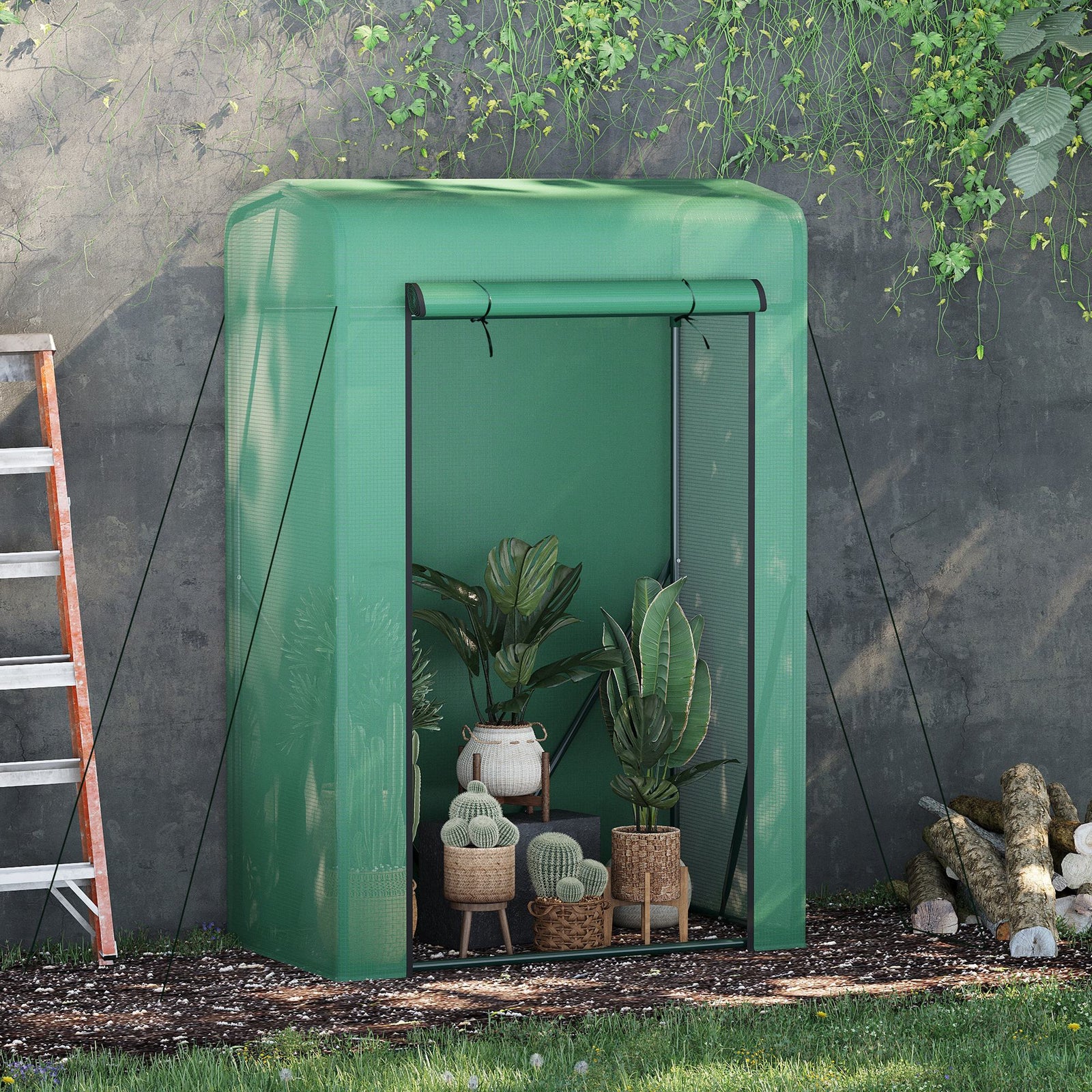 Portable Greenhouse With Zipper 100x50x150cm