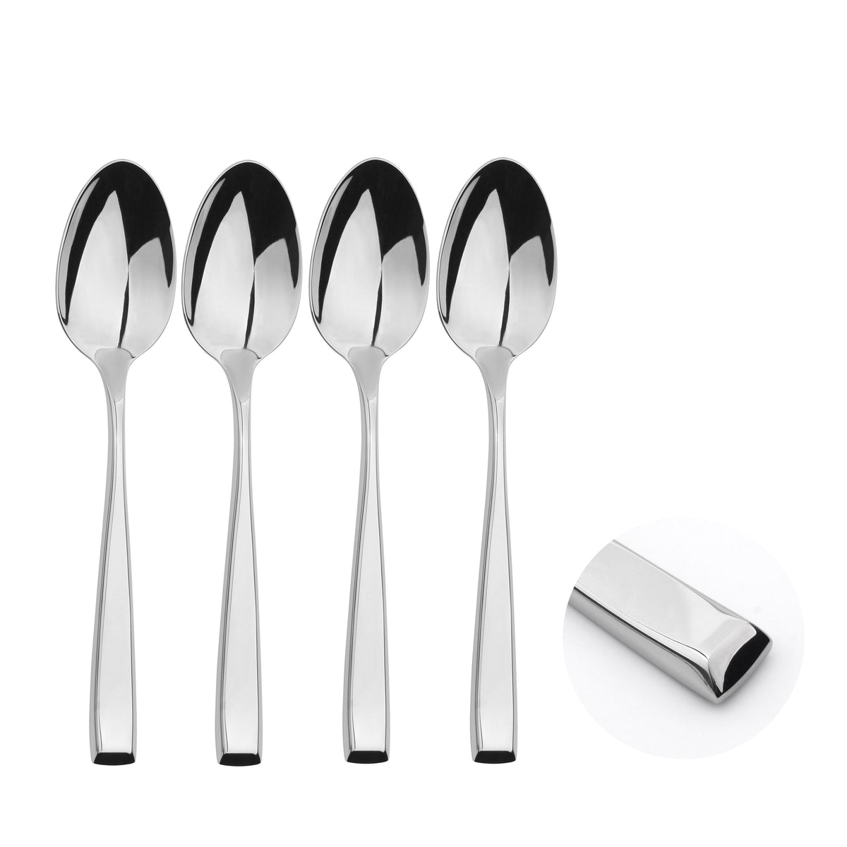 Cutlery Sets Stainless Steel 18/8 Forks Spoons Catering Taper | Set of 12 | Silver