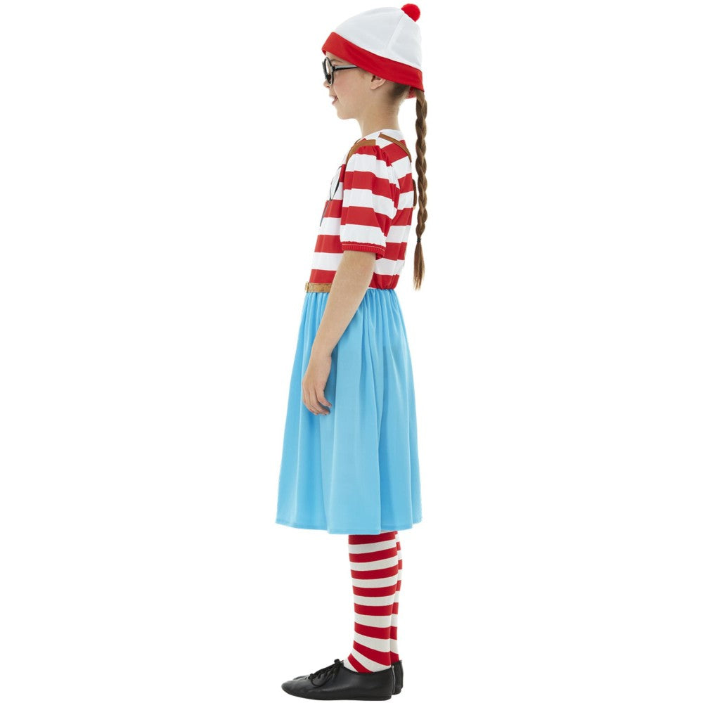 Where's Wally? Wenda Deluxe Girls Costume | Age 7-9