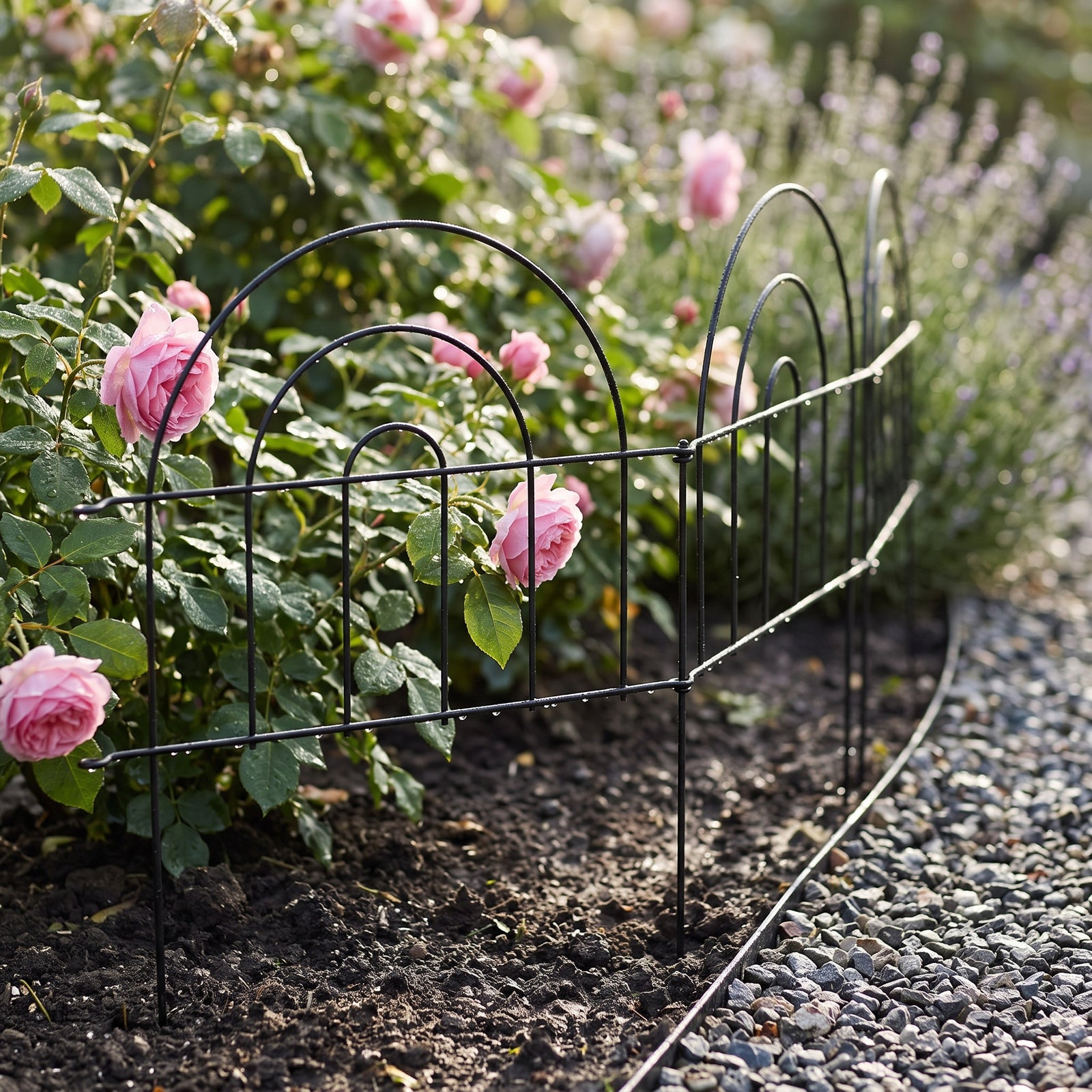 Breeins 10pcs Decorative Metal Garden Fences