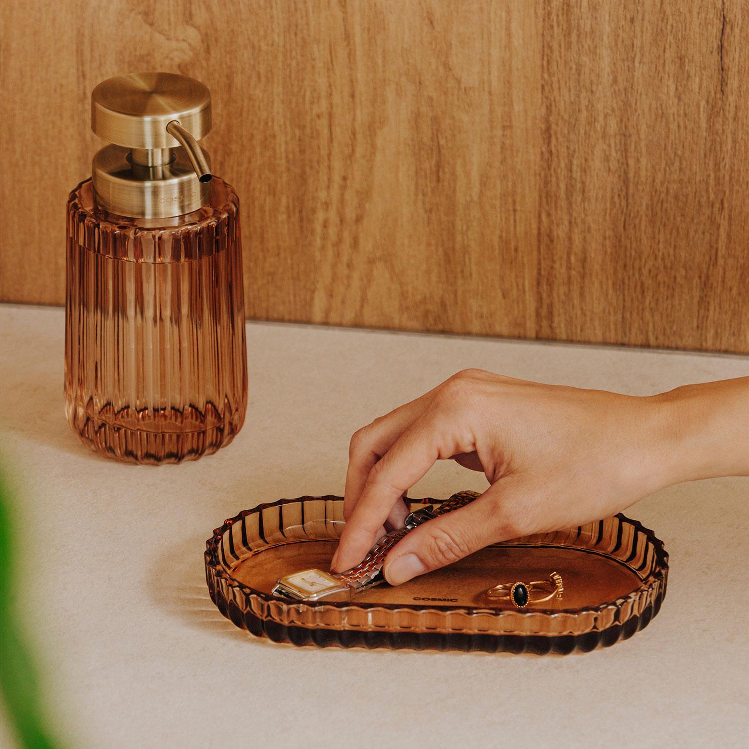 Soap Dispenser, 300ml, Resistant Glass, Lido Collection | Rose