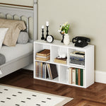 2-tier Bookshelf With 5 Open Storage Compartments | One Size | White