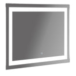 kleankin 80x60cm Led Bathroom Mirror Wall Mounted Led Touch Switch