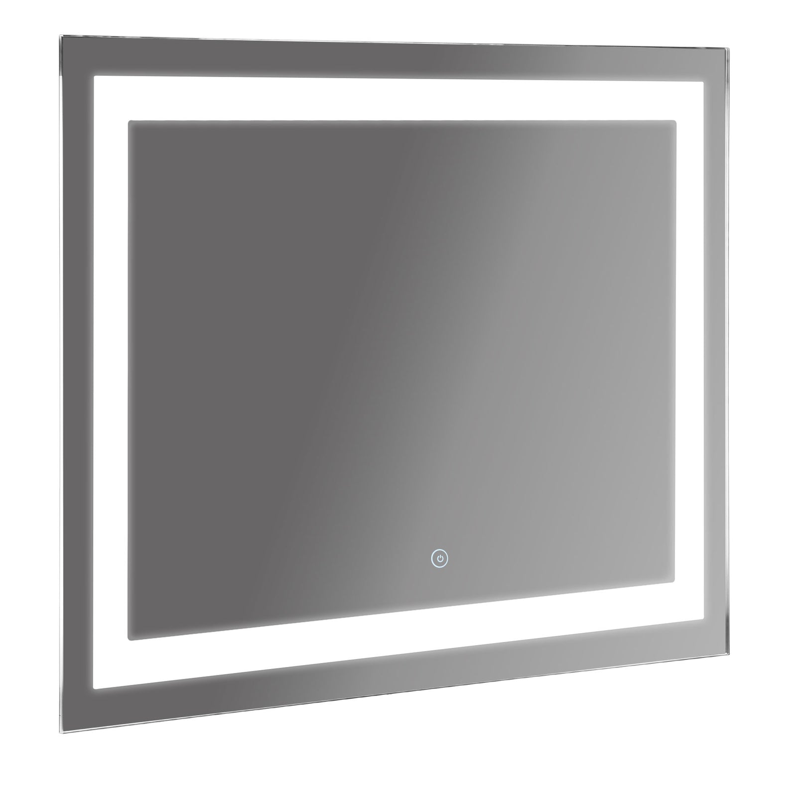 kleankin 80x60cm Led Bathroom Mirror Wall Mounted Led Touch Switch