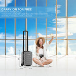 40x20x25cm Hard Case Cabin Suitcase Ryanair Free Approved Carry On | Cabin | Grey