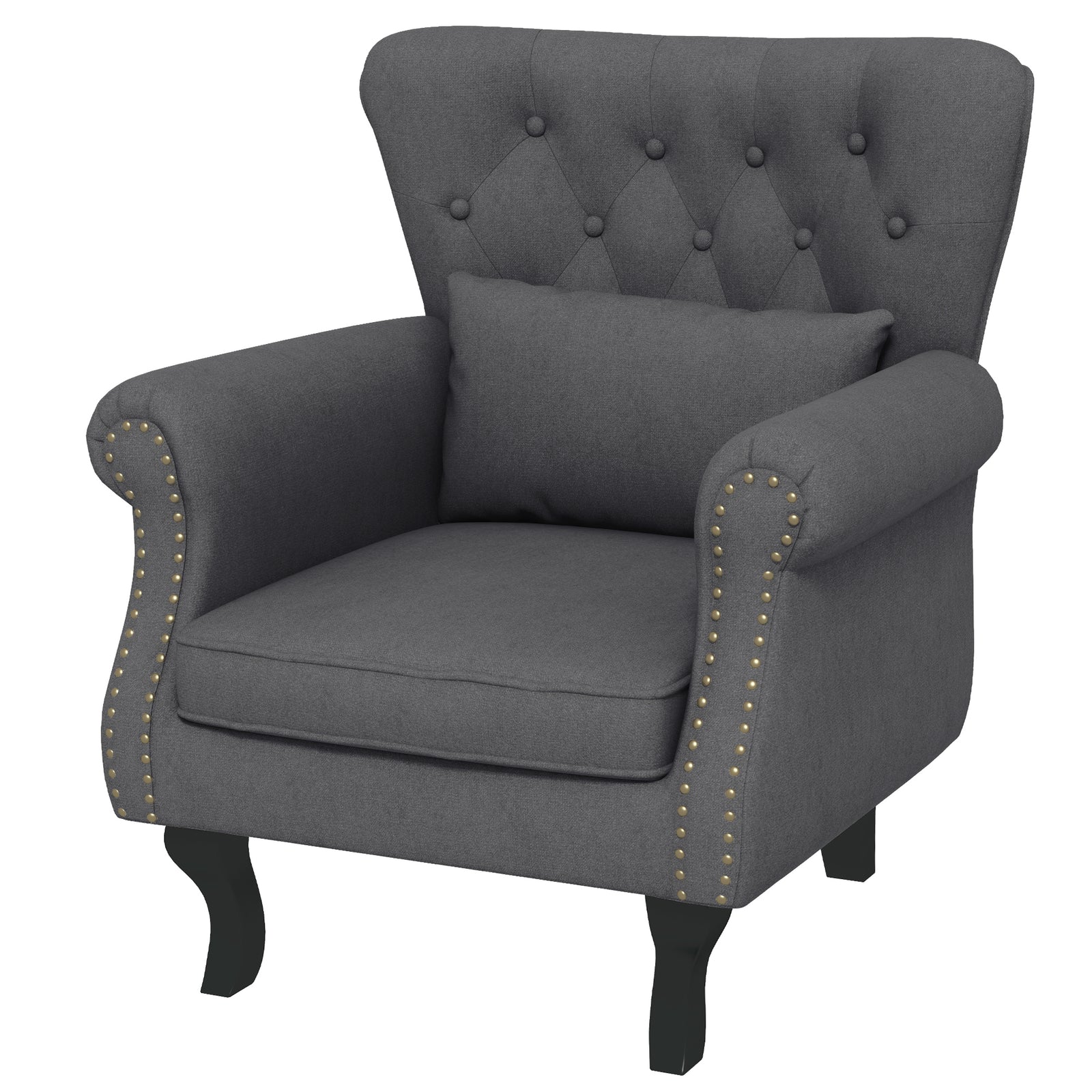 Wingback Armchair Chesterfield Style Accent Chair