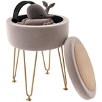 5l Velvet Footstool With Removable Lid For Bedroom | One Size | Pink