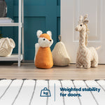 Livivo Weighted Door Stop Sand Filled Decorative Fabric Door Stopper Fox