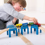 Construction Support Set for Wooden Train Sets