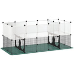 PawHut Pet Playpen With Waterproof Mat, Diy Small Animal Enclosure 34 Panels