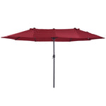 4.6m Double-sided Sun Umbrella | Red