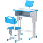 Kids Desk And Chair Set W/ Drawer, Book Stand, Pen Slot | Blue