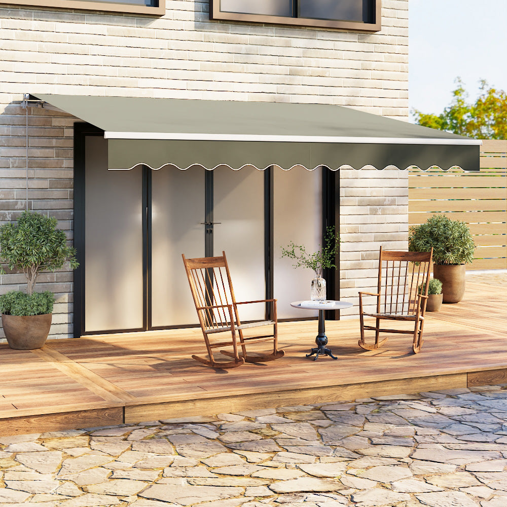 400cm W X 300cm D Outdoor Retractable Patio Awning For Window And Door | One Size