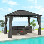 Outsunny 3x4m Hardtop Gazebo With Galvanised Steel Roof