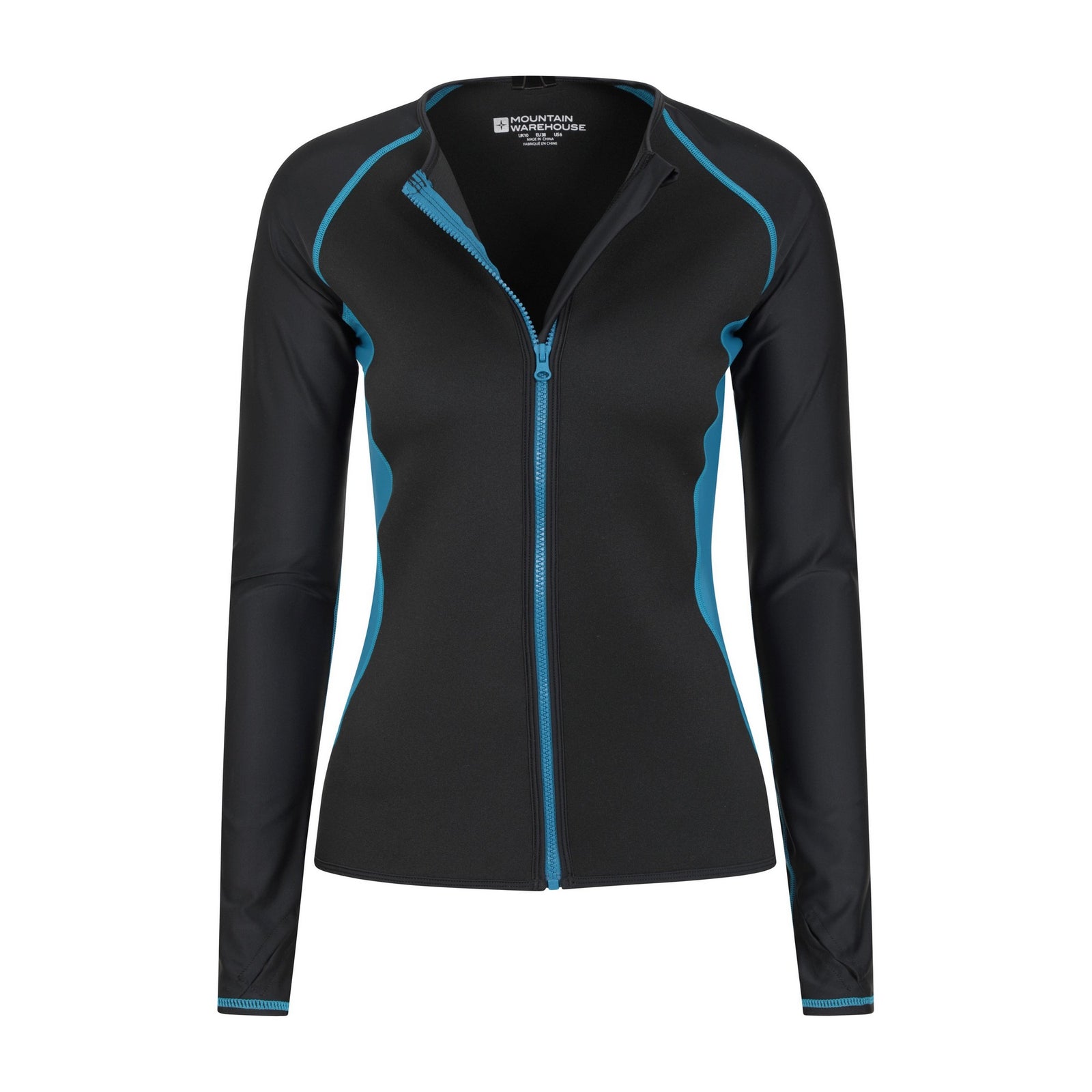 Womens/ladies Fistral Contrast Detail Rash Top | 14 UK | Blue