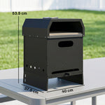 Outsunny 3 In 1 Portable Wood Fired Outdoor Pizza Oven With Handles